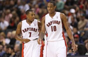 demar-derozan-kyle-lowry-nba-preseason-new-york-knicks-toronto-raptors